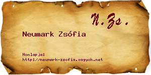 Neumark Zsófia névjegykártya